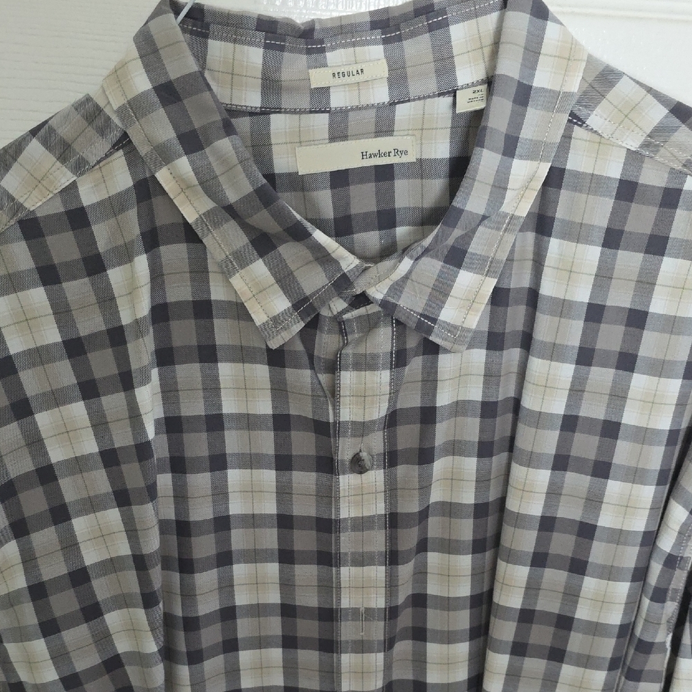 Hawker Rye Gray Checkered Men's Shirt